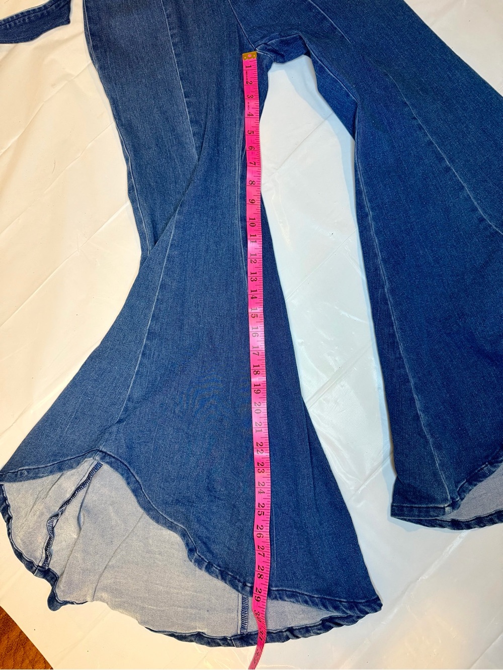 Vici Blue Denim Sleeveless Wrap Jumpsuit with Tie Waist - Picture 9 of 9